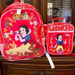 Disney snow white backpack & lunch box